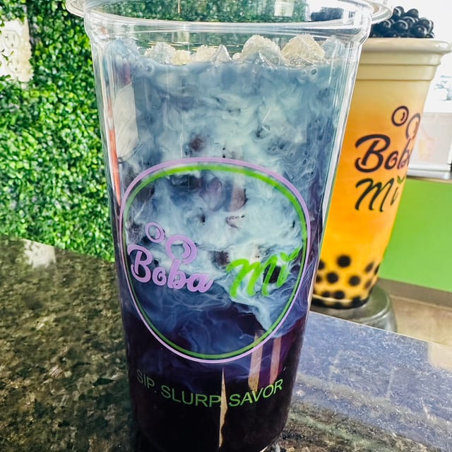 Blue Thai Tea Milk.
