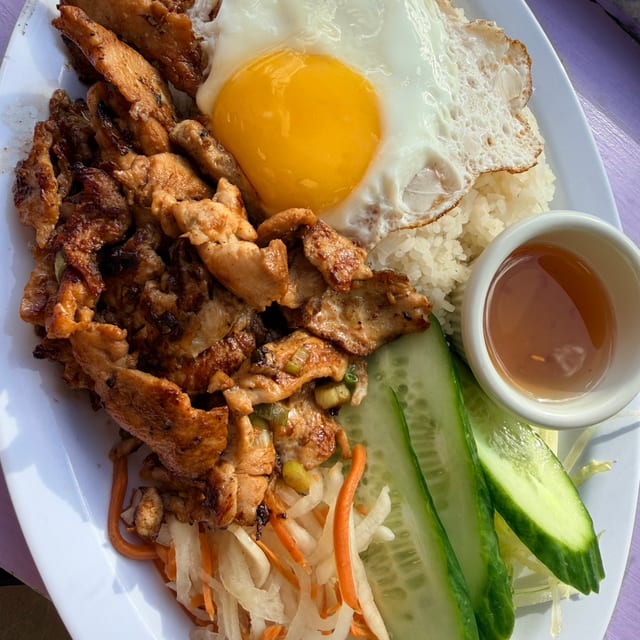Grilled Chicken Rice Plate.