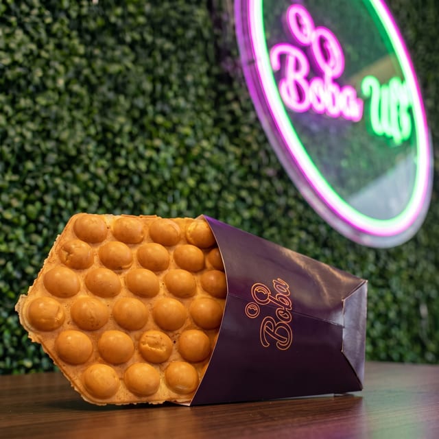Pandan Bubble Waffle.